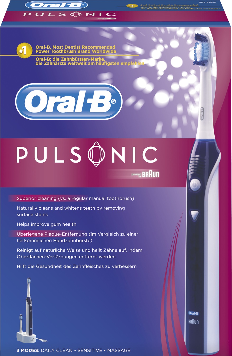 Oral-B Power Sonic Complete DLXS18535 - Spazzolino Elettrico Rotante-Oscillante Blu, Grigio, Bianco