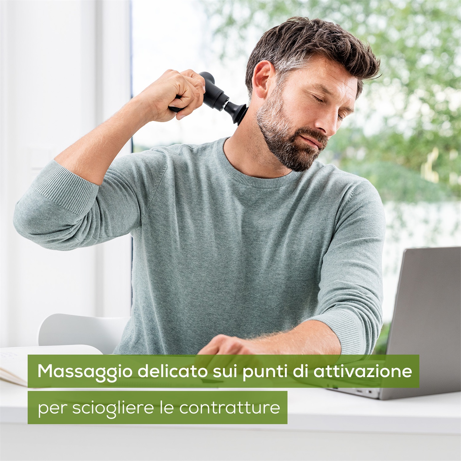 Beurer MG 79 Pistola per Massaggio Compatta con 3 Accessori - Massaggio Delicato e 3 Livelli di Intensità per Zone Sensibili