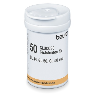 Beurer Strisce Reattive per Glucometro GL44/GL50/GL50EVO - 50 Pezzi per Autocontrollo Glicemia