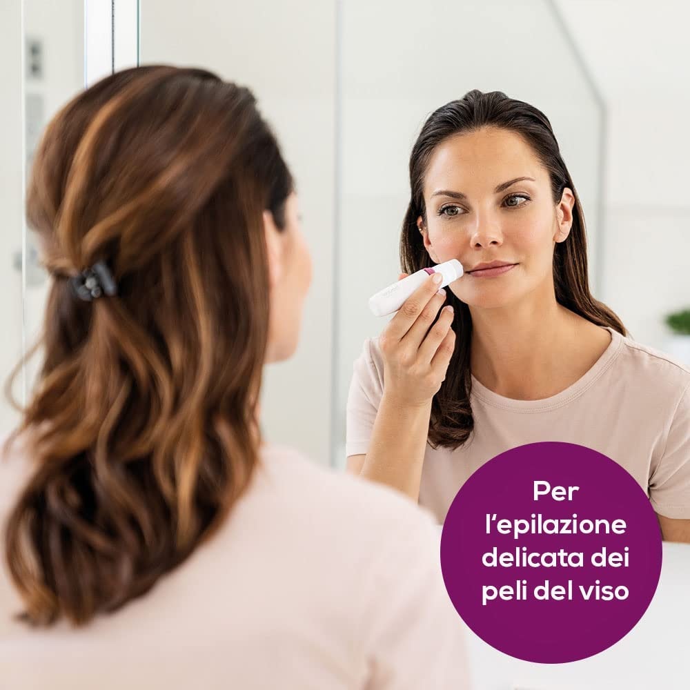 Beurer HL 16 Epilatore di Precisione per il Viso - Compatto, con Luce LED, Funzionamento a Batteria e Accessori per Sopracciglia