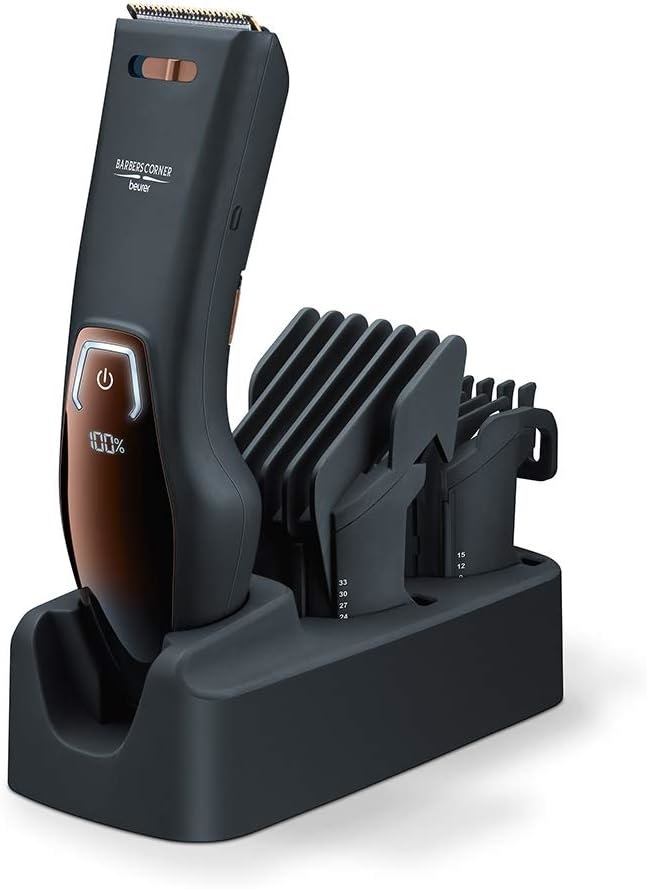 Beurer HR 5000 - Tagliacapelli Uomo con 2 Accessori Pettine, Batteria Ricaricabile e Regolazione Fine a 11 Lunghezze