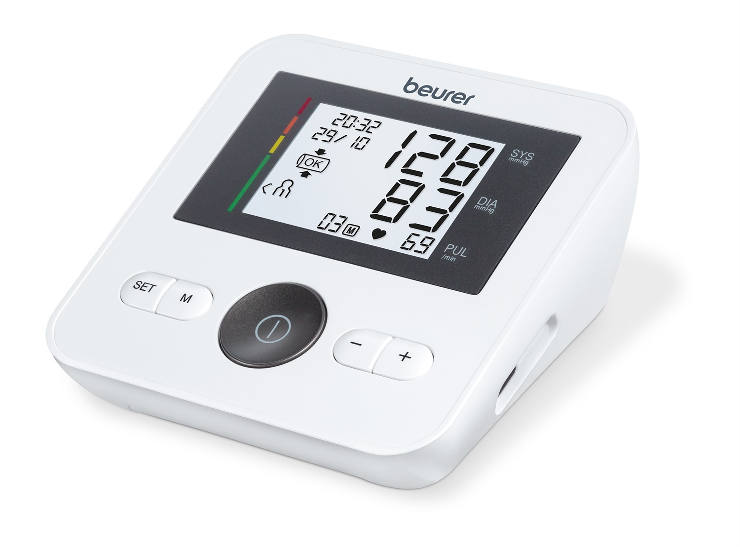 Beurer BM 27 Misuratore di pressione sanguigna automatico per arti superiori, LCD, 4 utenti, circonferenza braccio 22-44 cm, Grigio e Bianco