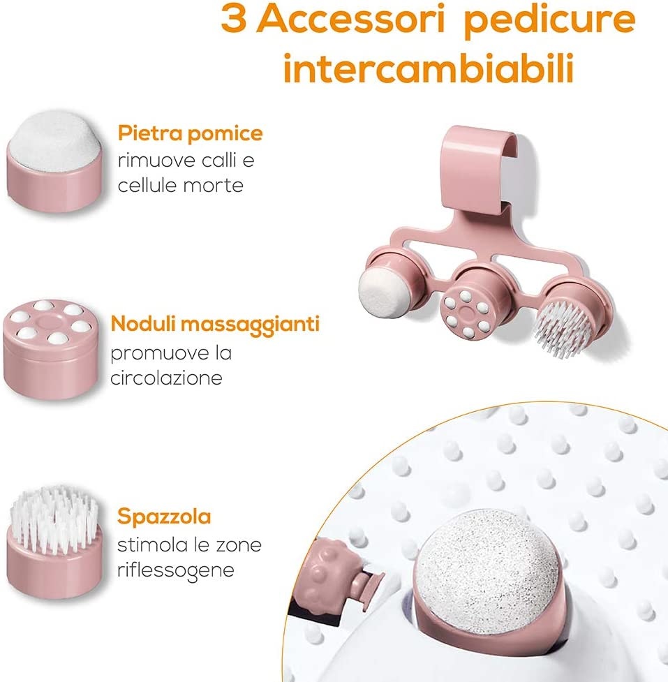 Beurer FB 20 Idromassaggio Plantare Vibrante con Mantenimento Temperatura e Accessori Pedicure - Massaggio di Riflessologia e Luce Infrarossi