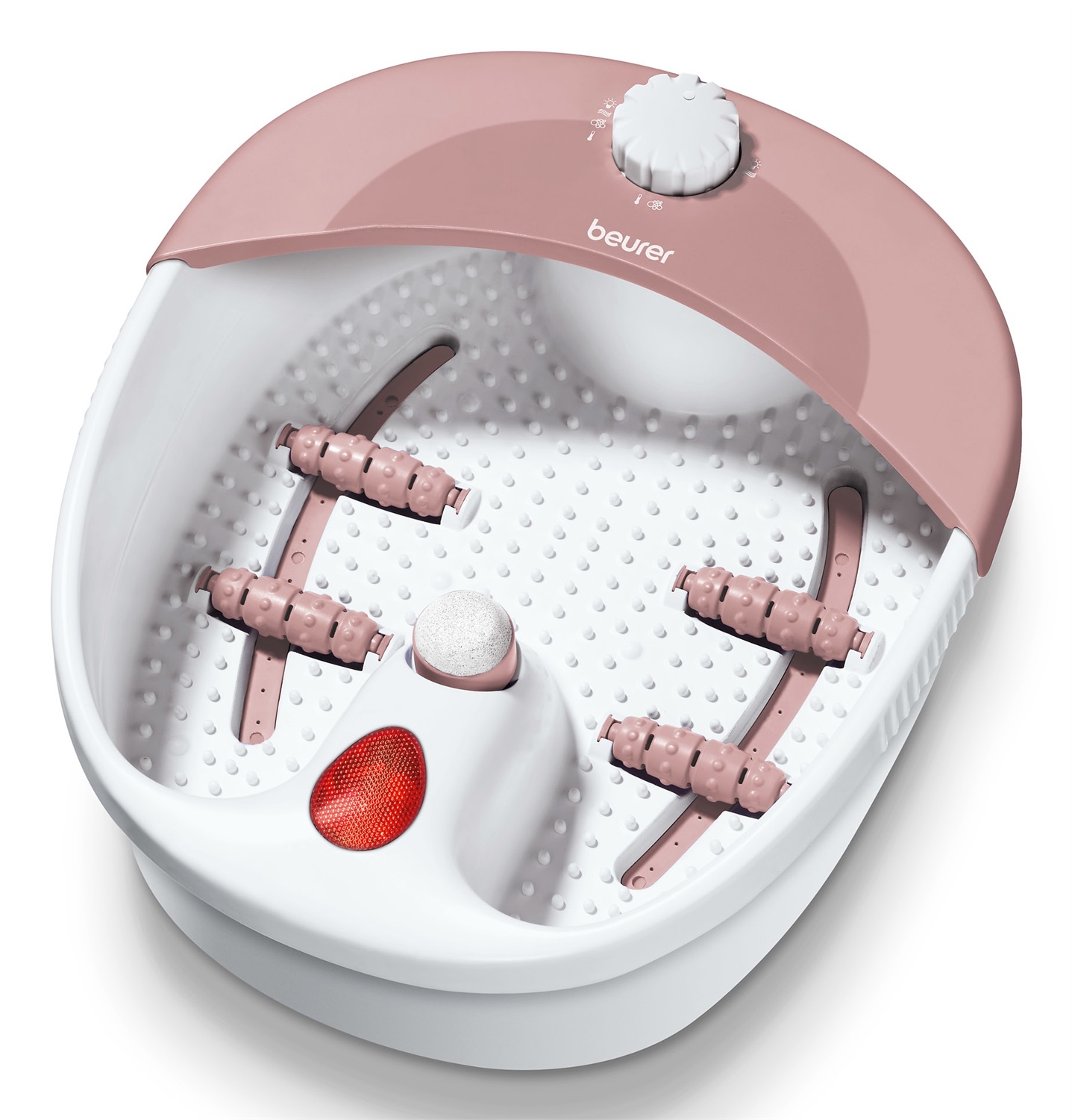 Beurer FB 20 Idromassaggio Plantare Vibrante con Mantenimento Temperatura e Accessori Pedicure - Massaggio di Riflessologia e Luce Infrarossi