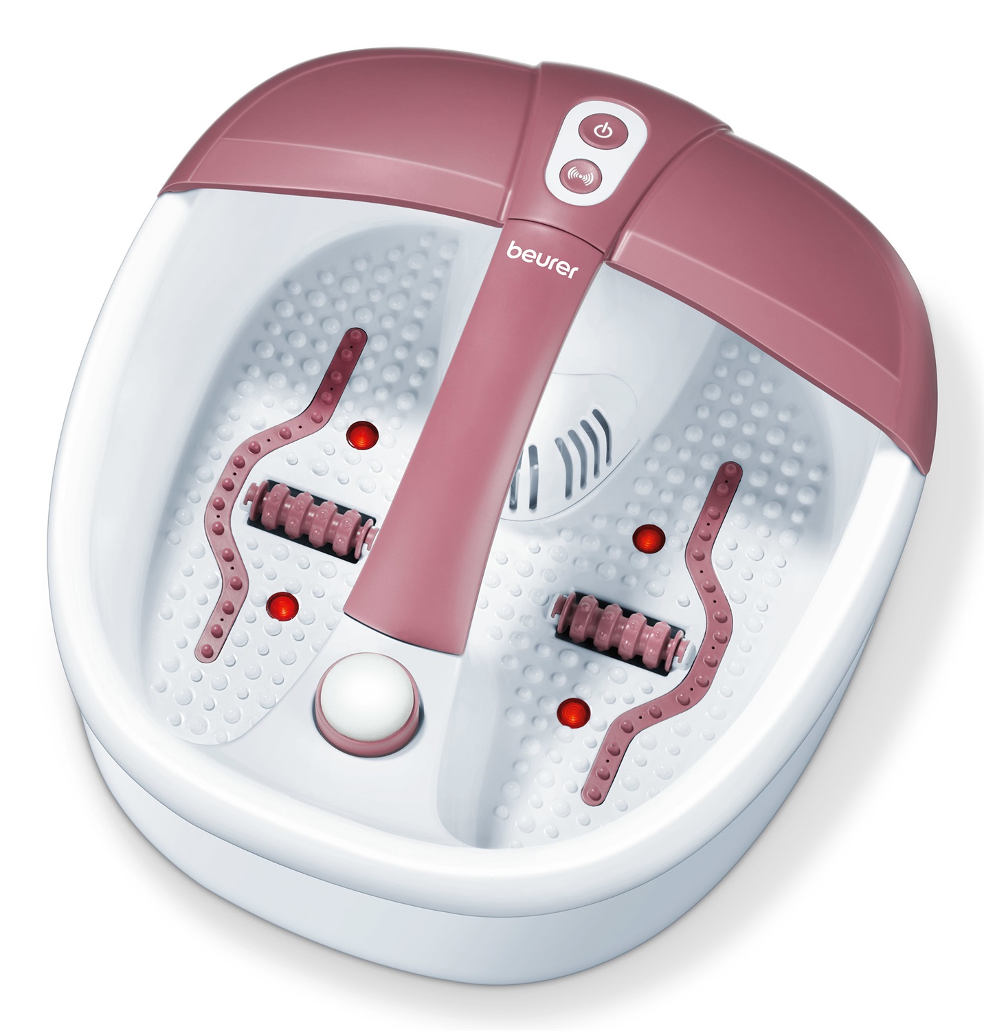 Beurer FB 35 Pediluvio con Idromassaggio Plantare, Filtro per Aromaterapia, Applicazione Magnetica, Luce a Raggi Infrarossi e Mantenimento Temperatura