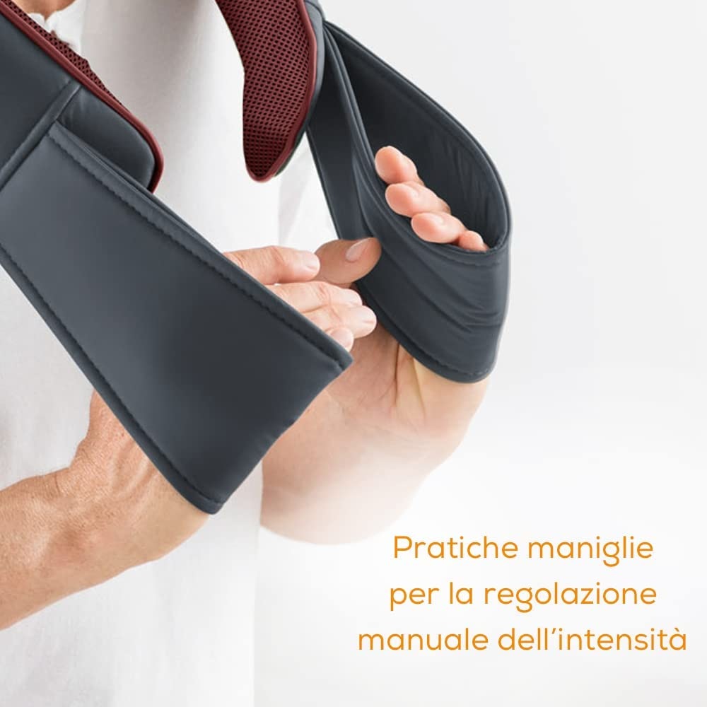 Beurer MG 151 Massaggiatore Shiatsu 3D con 8 Teste Massaggianti, Funzione Riscaldamento e 3 Livelli di Intensità per Cervicale, Schiena, Spalle e Gambe