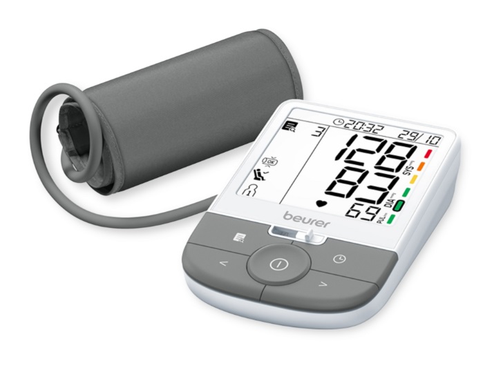 Beurer BM 53 Misuratore di Pressione da Braccio Automatico con Rilevamento Esteso delle Aritmie, Misurazione Tripla e 2 Memorie Utente