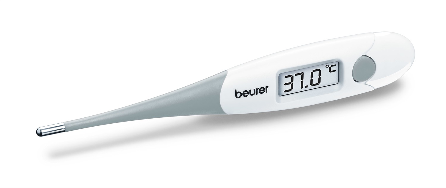 Beurer FT 15/1 Termometro Digitale Ultrarapido per Febbre con Punta Flessibile, Bianco/Grigio