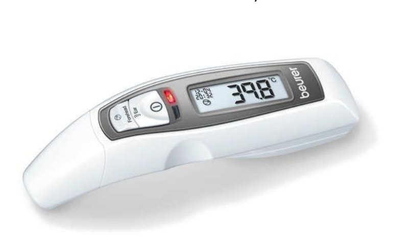 Beurer FT 65 Termometro Digitale Multifunzione 6 in 1 - Orecchio, Fronte, Temperatura Esterna, Allarme Febbre, Data e Ora, 10 Memorie, Misurazione Rapida a Raggi Infrarossi