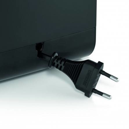 WMF KULT X Affettatrice Elettrica per Verdure e Frutta 1,25 L 80 W Nero, Cromo, Trasparente con 3 Inserti da Taglio