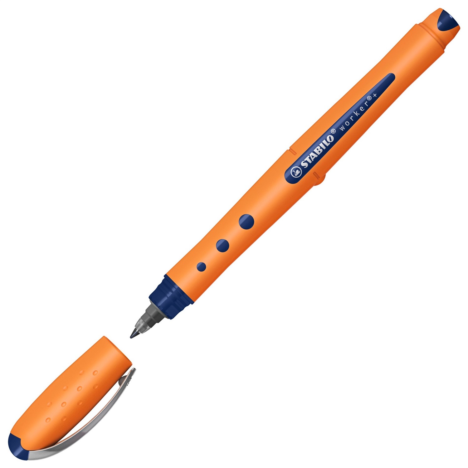 STABILO worker Medium Penna Roller Blu 0,5 mm con Inchiostro Liquido e Punta Indistruttibile
