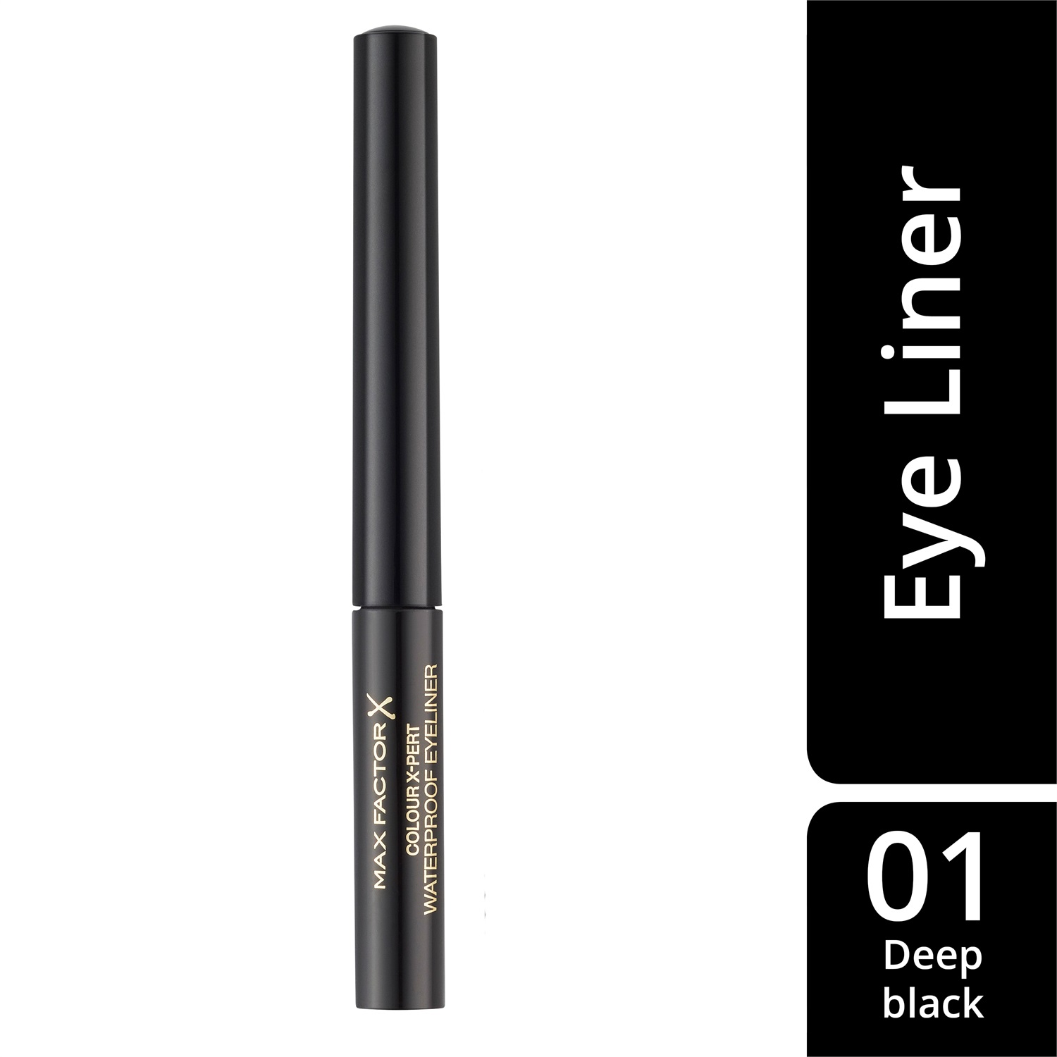 Max Factor Colour X-pert Eyeliner Liquido Waterproof 001 Deep Black, 2ml - Colore Intenso con Applicatore di Precisione