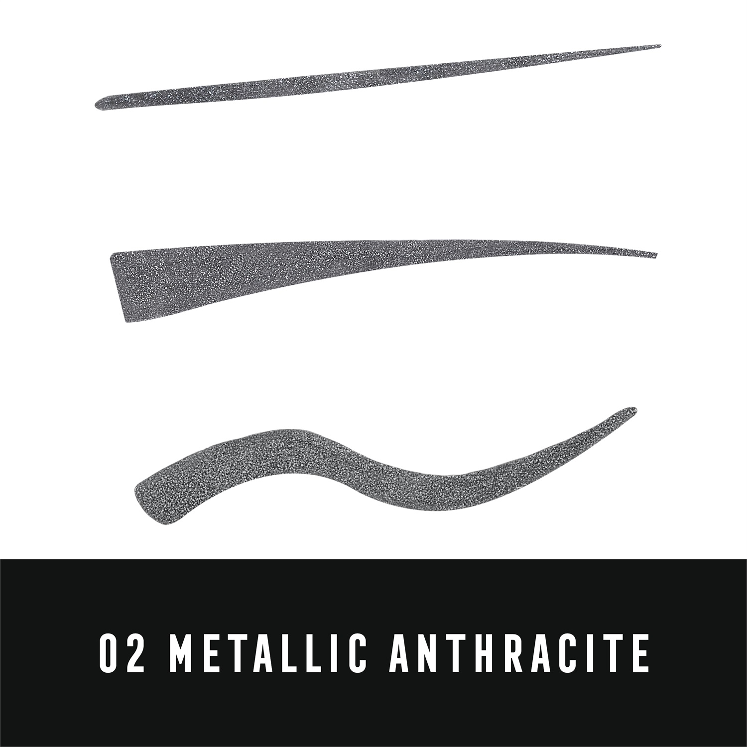 Max Factor Colour X-pert Waterproof Eyeliner 002 Metallic Anthracite, 2ml - Eyeliner Liquido Impermeabile con Punta di Precisione