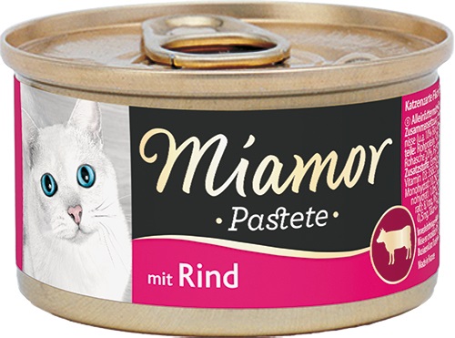 Miamor Paté Manzo 85 g - Cibo umido completo e bilanciato per gatti adulti con magnesio