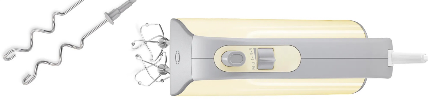 Bosch MFQ40301 Sbattitore Manuale 500 W con 5 Velocità, Cavo da 1,4 m, Colore Bianco e Grigio