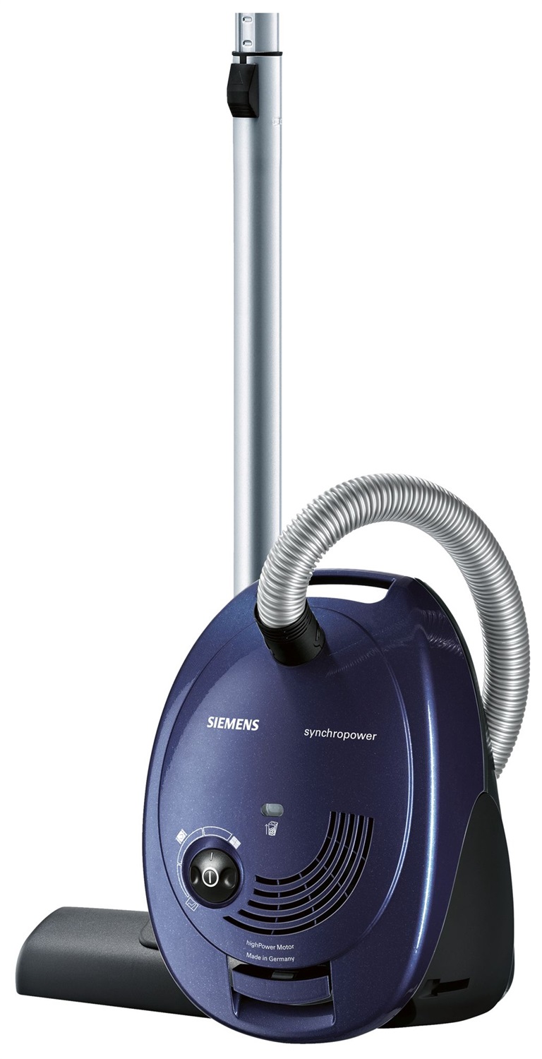 Siemens VS06A111 Aspirapolvere a Traino 4L 600W Secco Sacchetto Blu - Pulizia Profonda per Casa, Moquette e Pavimenti Duri
