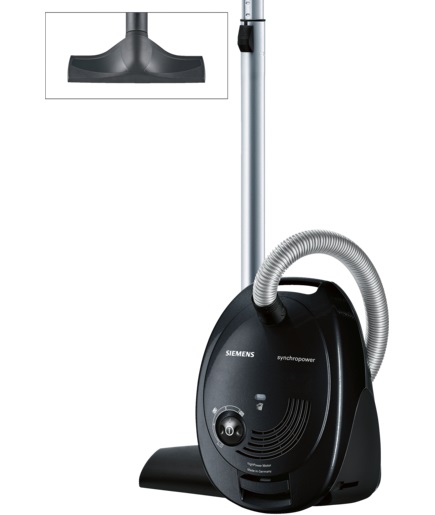 Siemens VS06A212 Aspirapolvere a Traino a Cilindro 600 W con Sacchetto, Filtro Igienico e Bocchetta per Pavimenti