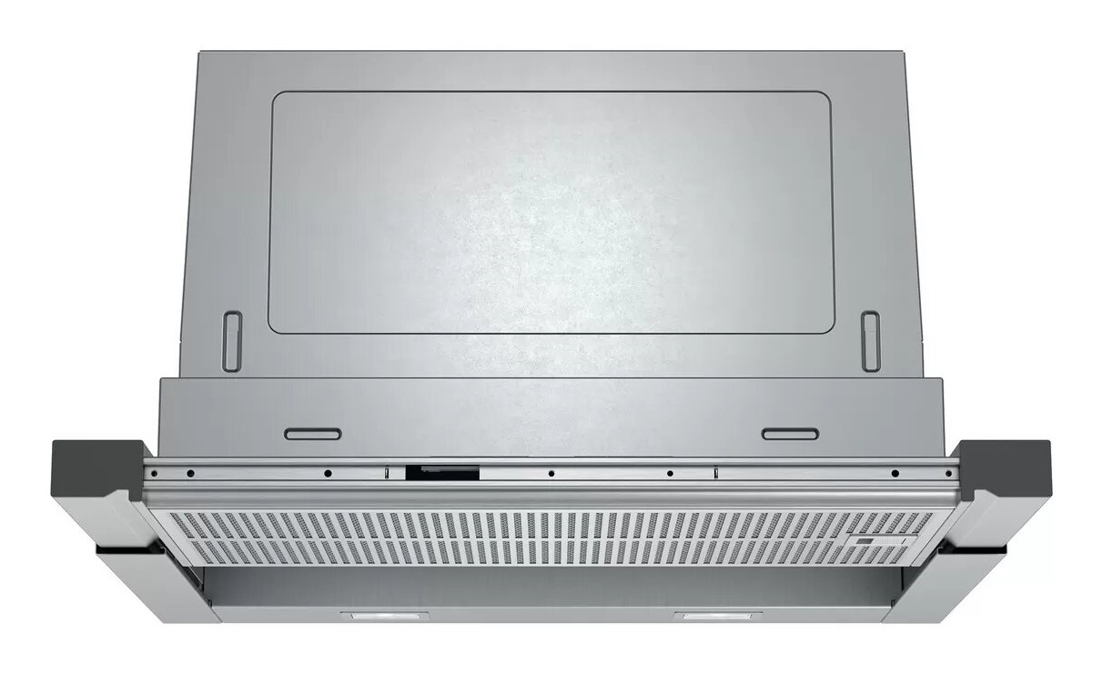 Siemens iQ500 LI67RA561 Cappa Aspirante Telescopica 60 cm in Acciaio Inox con Motore iQ Drive, Illuminazione LED e Potenza di Estrazione 392 m³/h