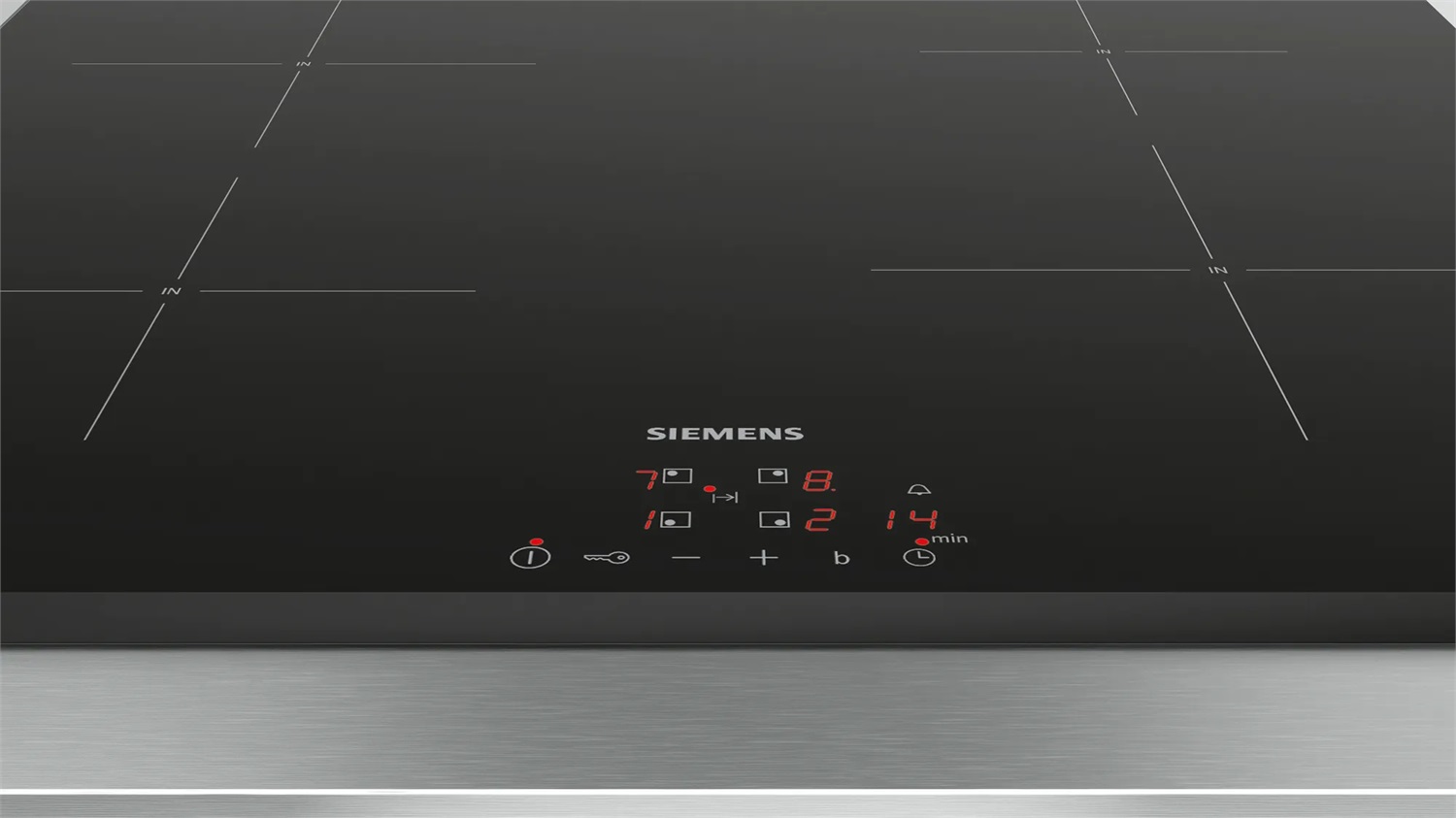 Siemens iQ100 EU63KBEB5E Piano Cottura a Induzione 60 cm Nero Vetroceramica 4 Zone con Controllo Touch