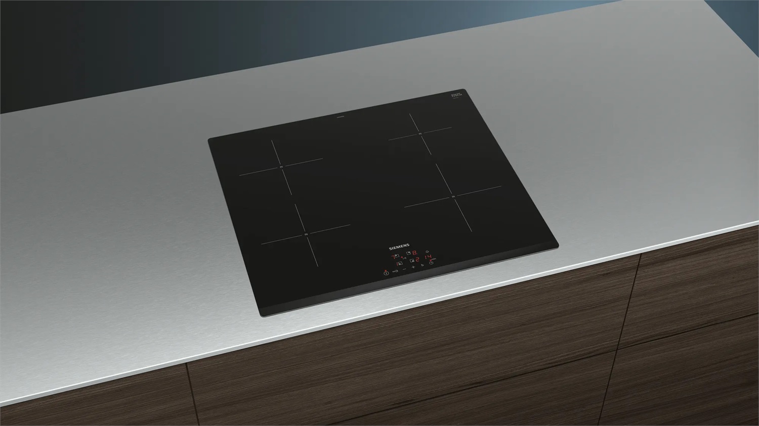 Siemens iQ100 EU63KBEB5E Piano Cottura a Induzione 60 cm Nero Vetroceramica 4 Zone con Controllo Touch