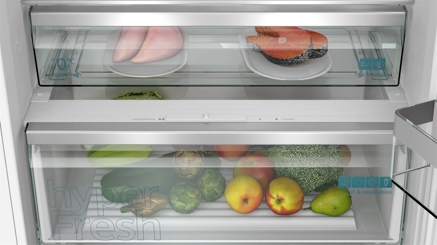 Siemens iQ300 KB96NVSE0 Frigorifero Combinato da Incasso 383 L Classe E No Frost Bianco