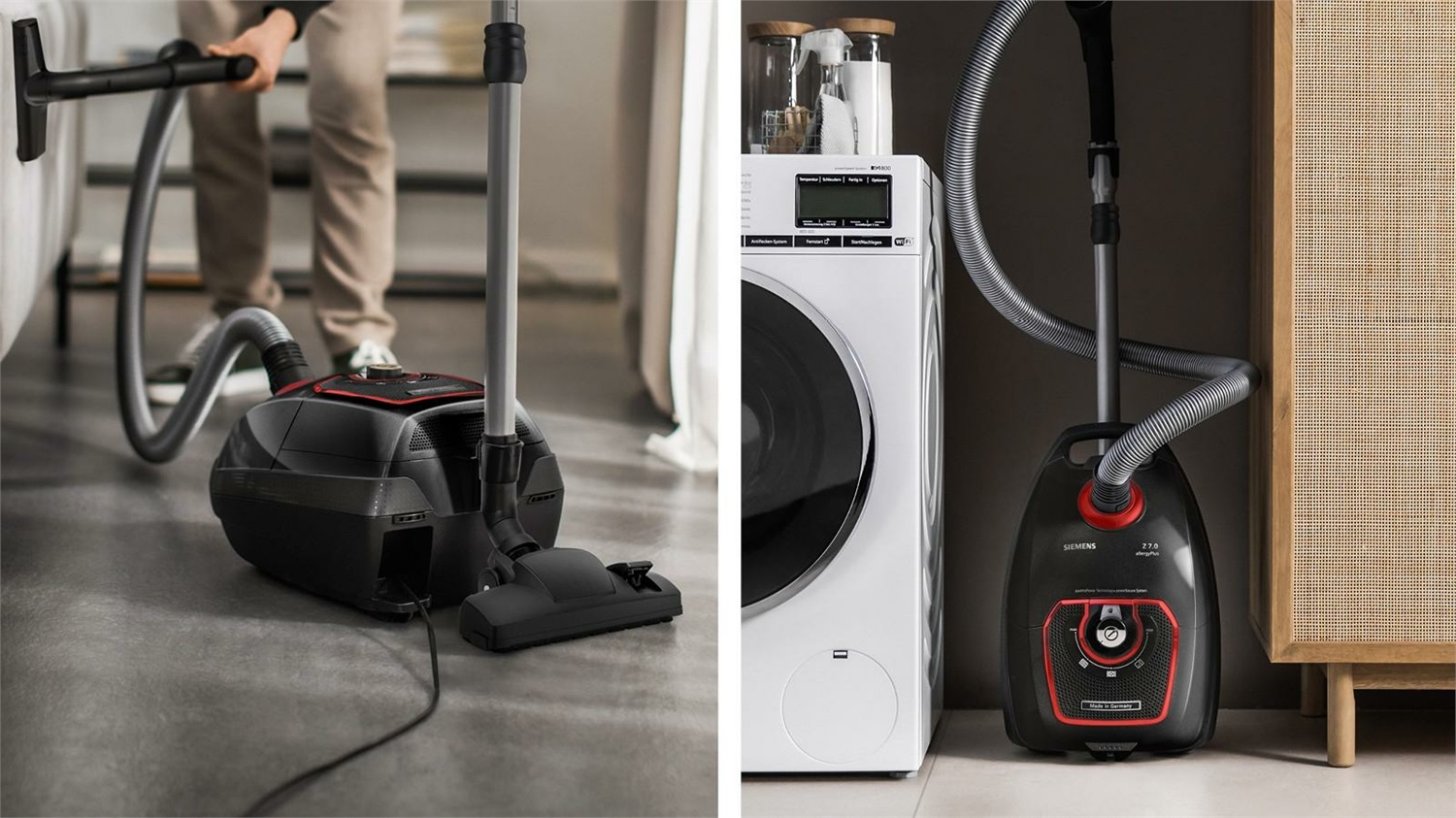 Siemens VSZ7XTRM Z 7.0 - Aspirapolvere con Sacchetto Grigio, Alta Prestazione e Lunga Durata