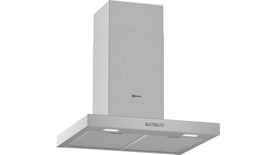 Neff D64BBC0N0 Cappa Aspirante a Parete 60 cm in Acciaio Inox con Potenza di Estrazione 590 m³/h e Illuminazione LED