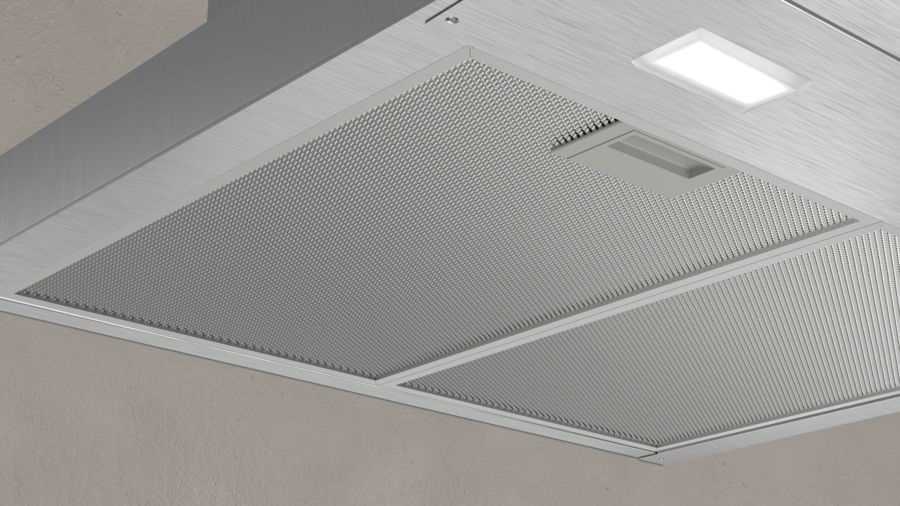 Neff D64BBC0N0 Cappa Aspirante a Parete 60 cm in Acciaio Inox con Potenza di Estrazione 590 m³/h e Illuminazione LED
