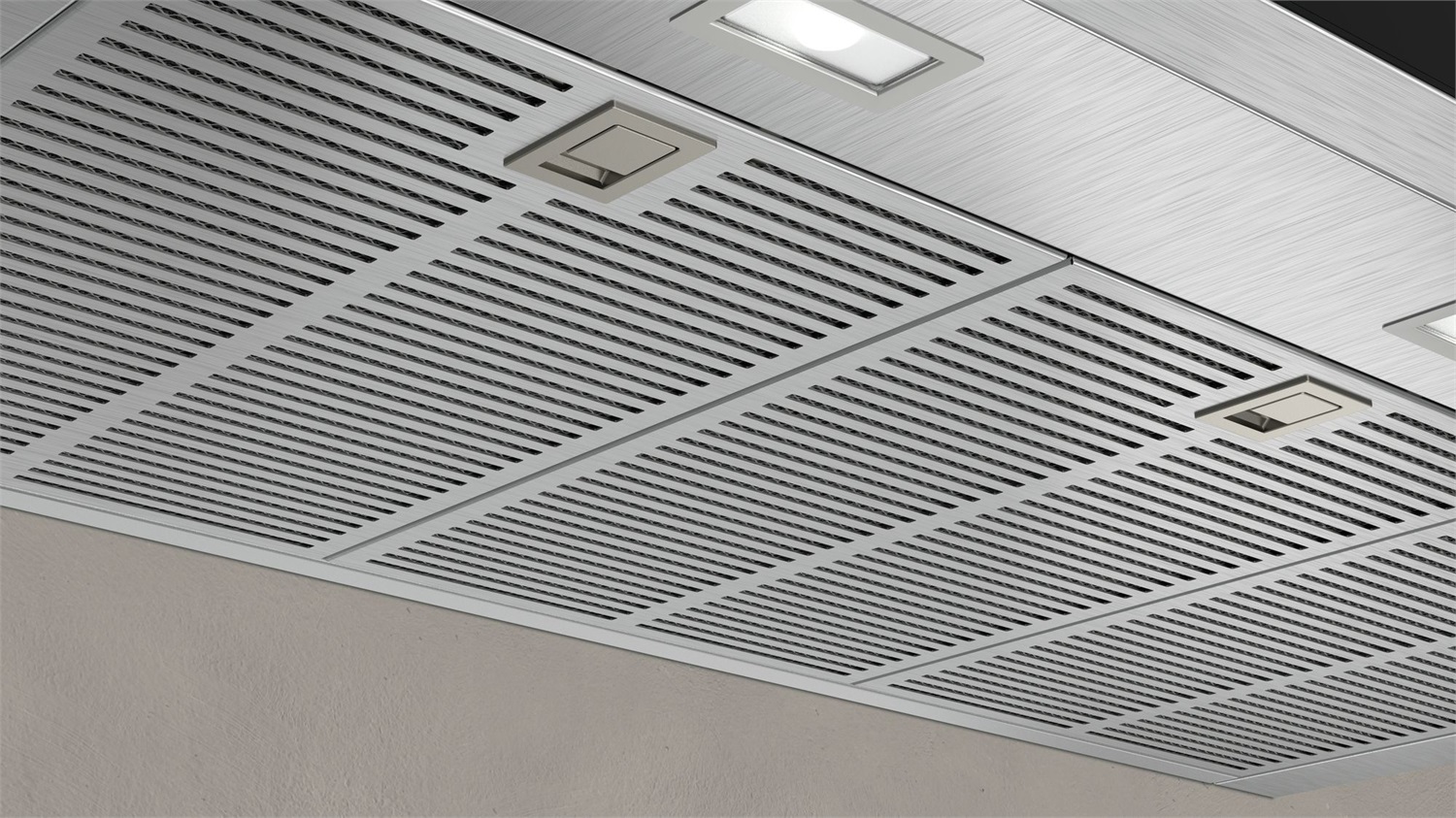 NEFF DBMP955N Cappa Aspirante da Parete 89,8 cm in Acciaio Inox con Funzionamento a Scarico e Ricircolo, Classe A, 3 Velocità, Luce LED