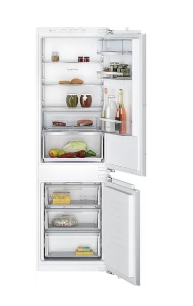 Neff Frigorifero Combinato da Incasso con Congelatore in Basso, Capacità 260 L, Classe Energetica E, Colore Bianco, Tecnologia No Frost