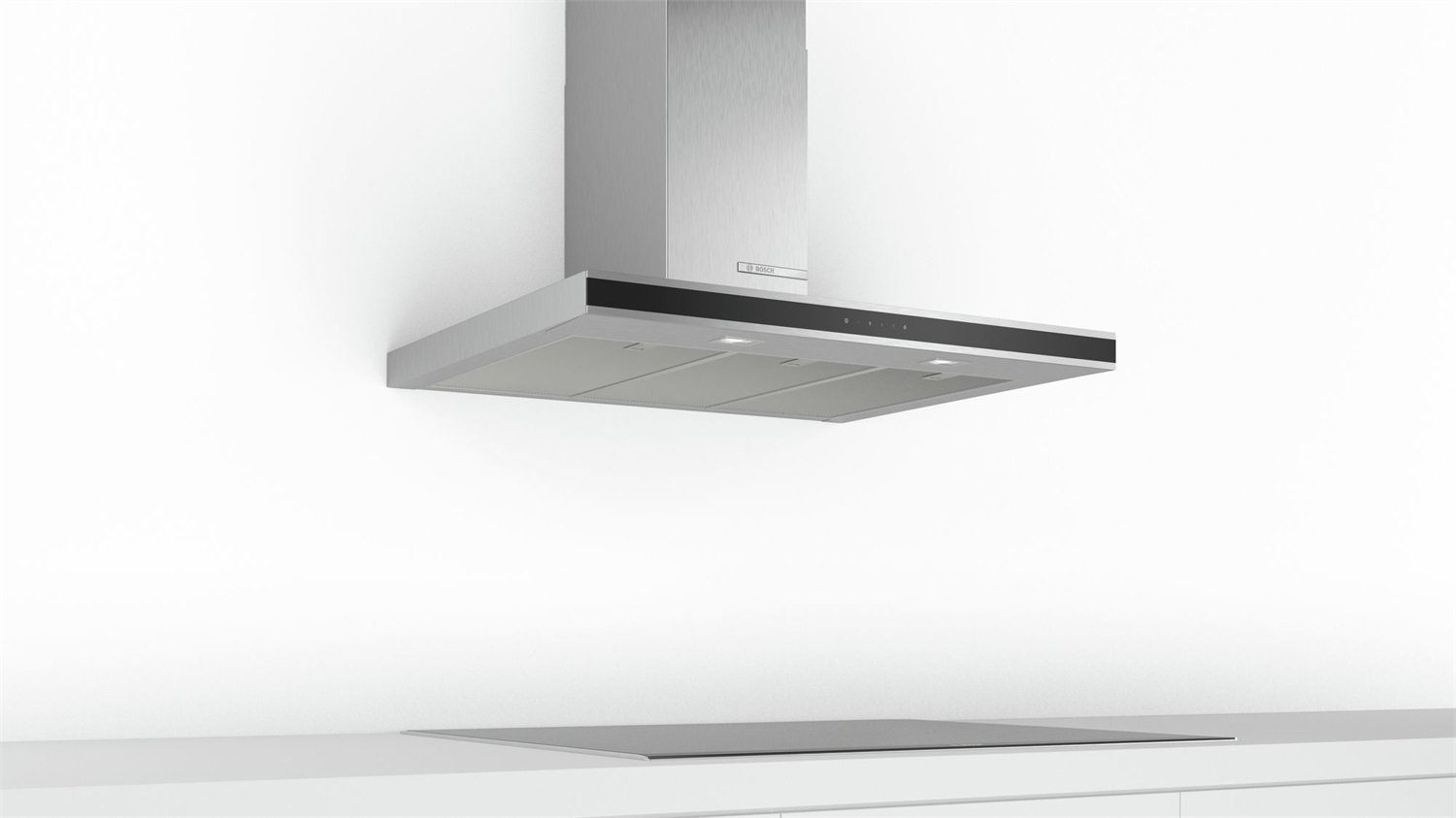Bosch Serie 4 DWB96FM50 Cappa Aspirante a Parete in Acciaio Inox 90 cm 580 m³/h Classe B Controllo Elettronico