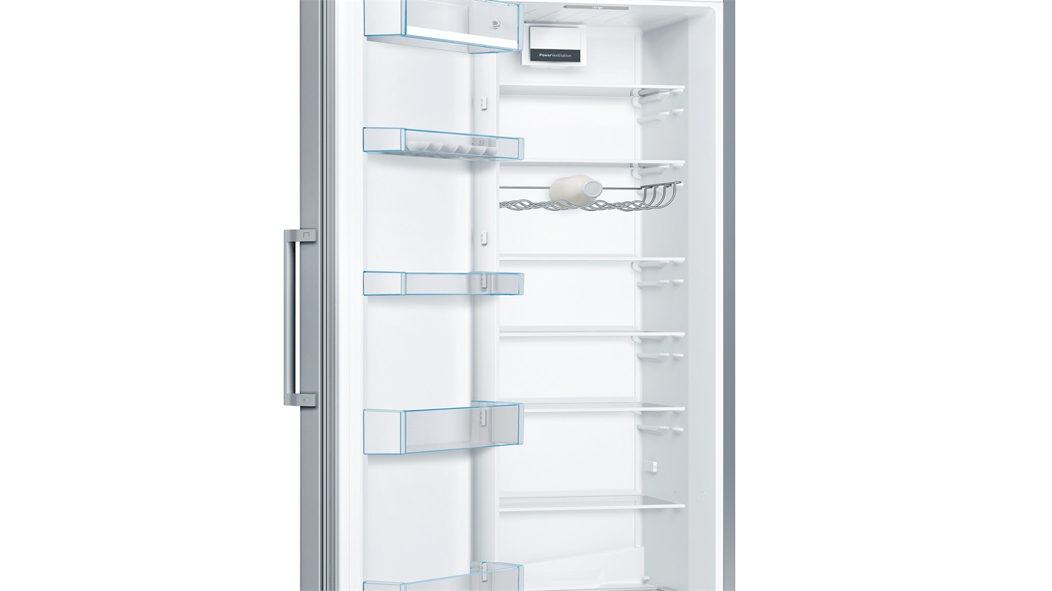 Bosch KSV36VLDP Frigorifero Monoporta Libera Installazione 346 L Classe D Acciaio Inox con Illuminazione a LED e Ripiani Easy Access