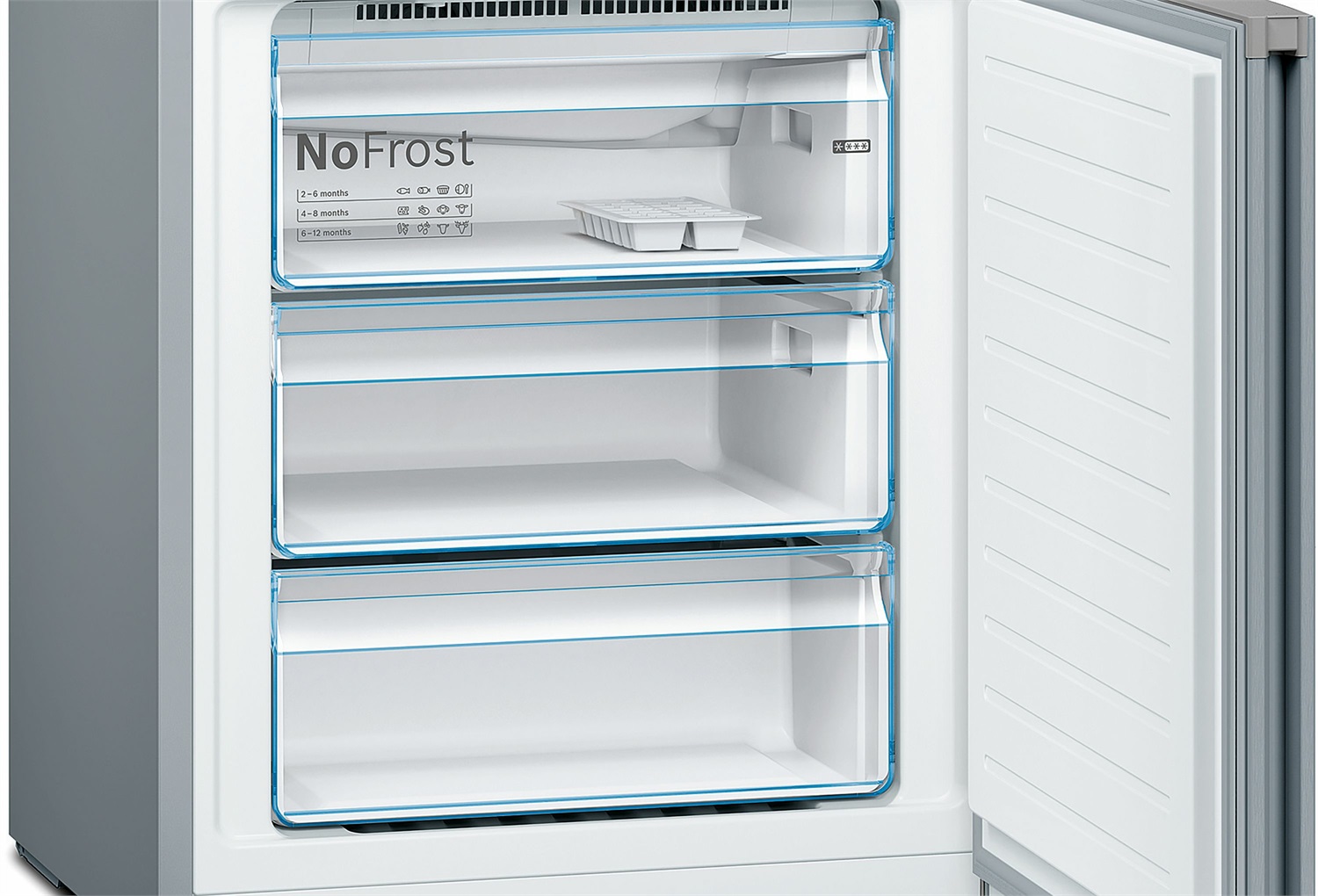 Bosch KGN49XLEA Frigorifero Combinato Libera Installazione 438L No Frost con SuperCooling e Design Metal Look