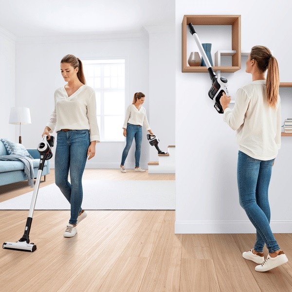 Bosch Serie 6 BCS61113 Aspirapolvere a bastone 2 in 1 Senza sacchetto Bianco Batteria Secco Filtro Tappeto