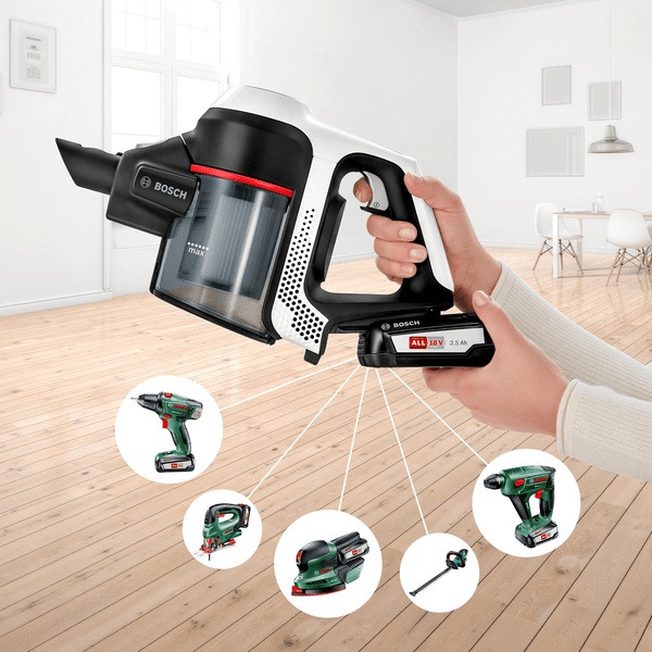 Bosch Serie 6 BCS61113 Aspirapolvere a bastone 2 in 1 Senza sacchetto Bianco Batteria Secco Filtro Tappeto