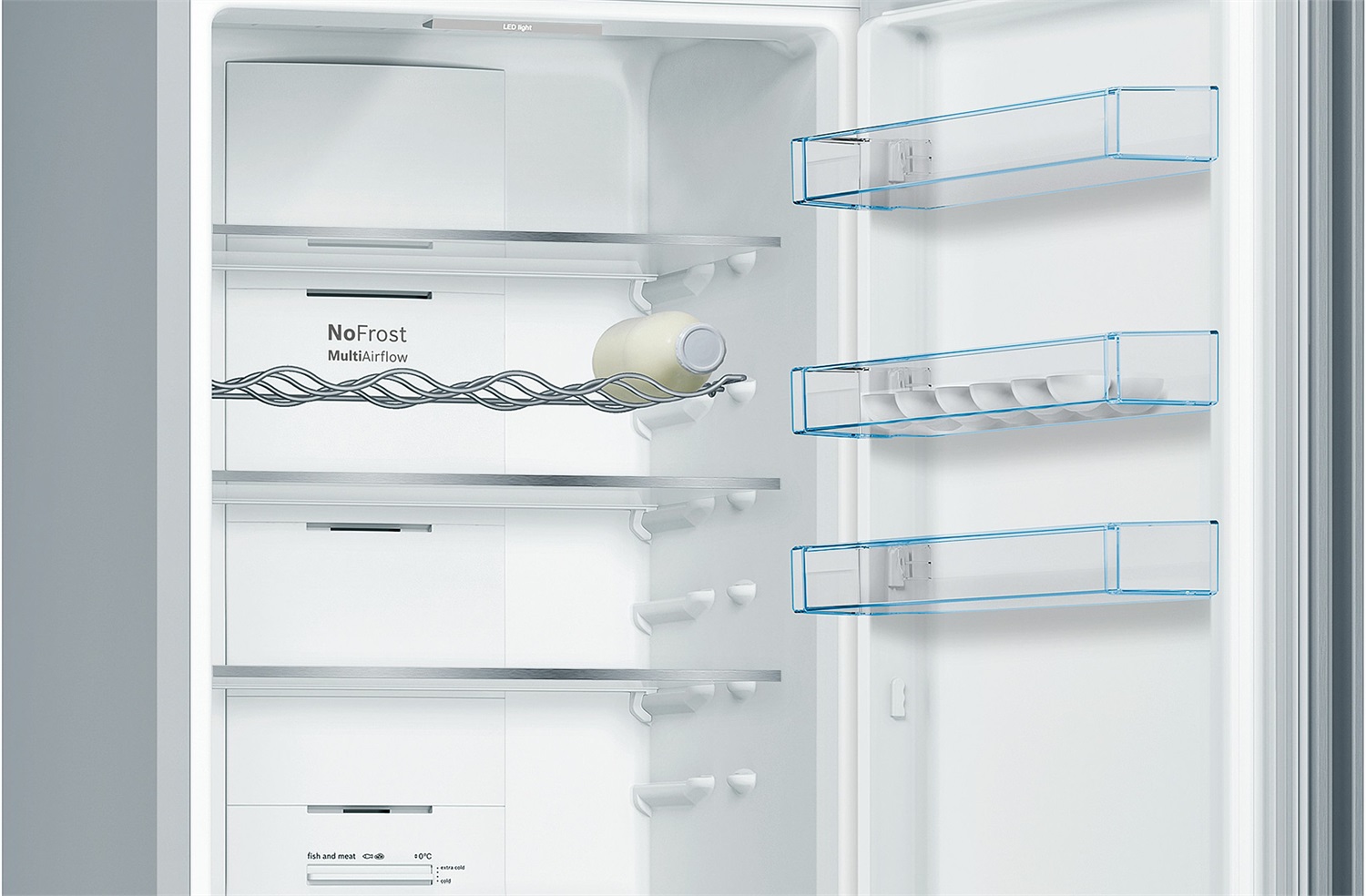 Bosch Serie 4 KGN39VLEB Frigorifero Combinato 368L No Frost Inox Look 203 x 60 cm Classe E