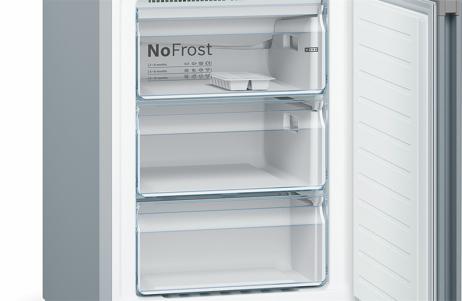 Bosch Serie 4 KGN39VLEB Frigorifero Combinato 368L No Frost Inox Look 203 x 60 cm Classe E