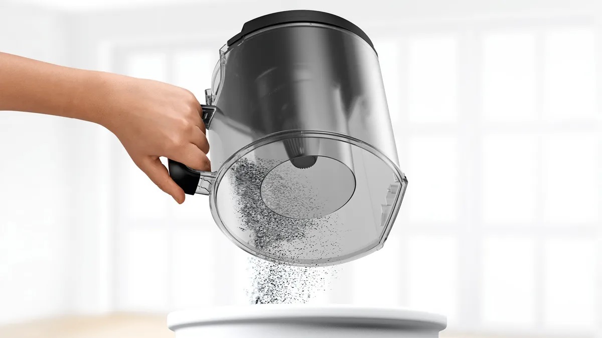 Bosch BGS41POW1 Aspirapolvere a Traino Senza Sacchetto 700 W - Capacità 2,4 L, HEPA 13, 72 dB, Raggio d'Azione 10 m, Sistema QuattroPower