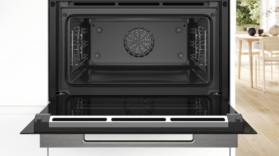 Bosch CBG7341B1 Forno Compatto da Incasso 60 x 45 cm, 47 L, Nero, Acciaio Inox, A , Air Fry, Touch Screen