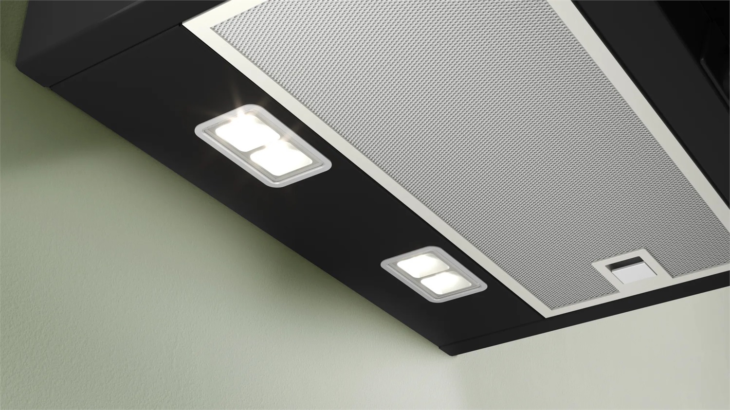 BOSCH Cappa a Parete Serie 4 DWK87FN60, 80 cm, Vetro Nero, Classe A , Potenza 431 m³/h, Eco Silence Drive, Smart Hood Automatic