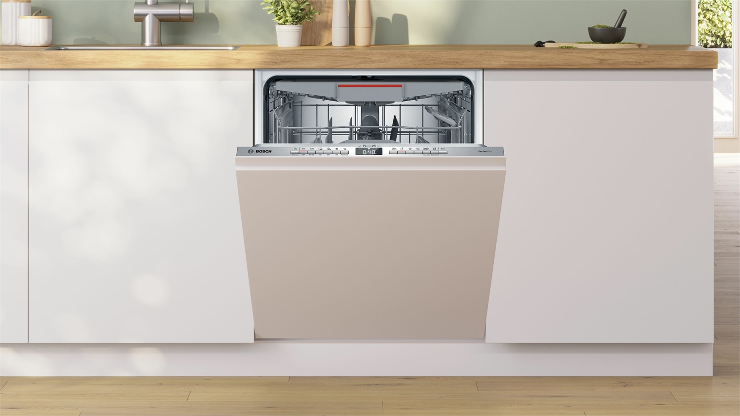 Bosch SMV6YCX02E Lavastoviglie Smart da incasso a scomparsa totale 14 coperti Classe A con Home Connect e Cestelli adattabili