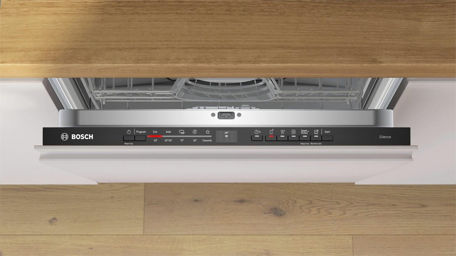 Bosch Serie 2 SMV2HVX02E Lavastoviglie da Incasso a Scomparsa Totale 60 cm, 14 Coperti, Classe D, Home Connect