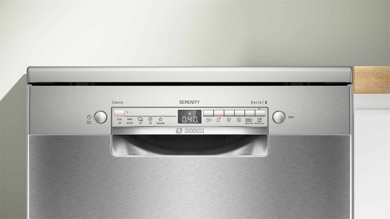 Bosch SMS2HTI02E Lavastoviglie da libera installazione 13 coperti con Home Connect, Acciaio spazzolato anti-impronta, Classe D