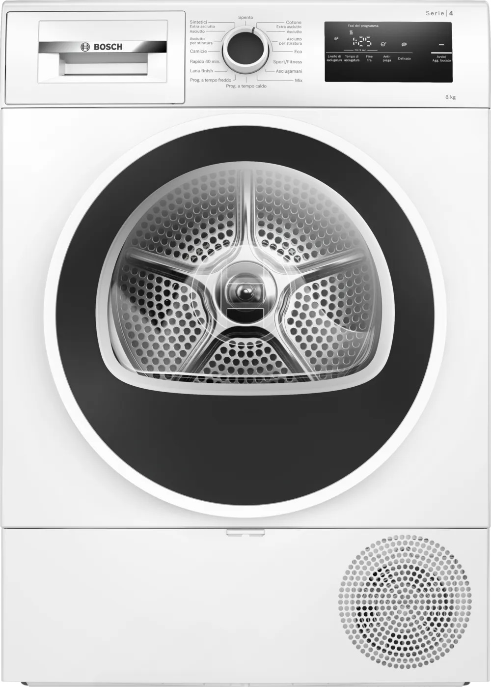 Bosch WTH85218II Asciugatrice a pompa di calore 8 kg Bianco - Classe D, Sensori intelligenti, Filtro facile da pulire