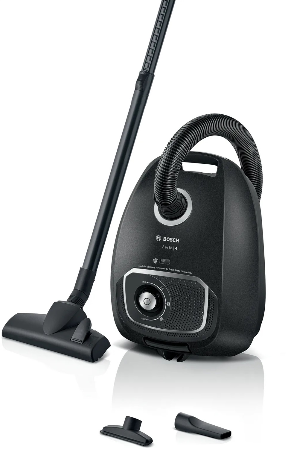 Bosch BGB41BA1 Aspirapolvere a Traino con Sacco, Potenza 600 W, Capacità 4 Litri, Colore Nero