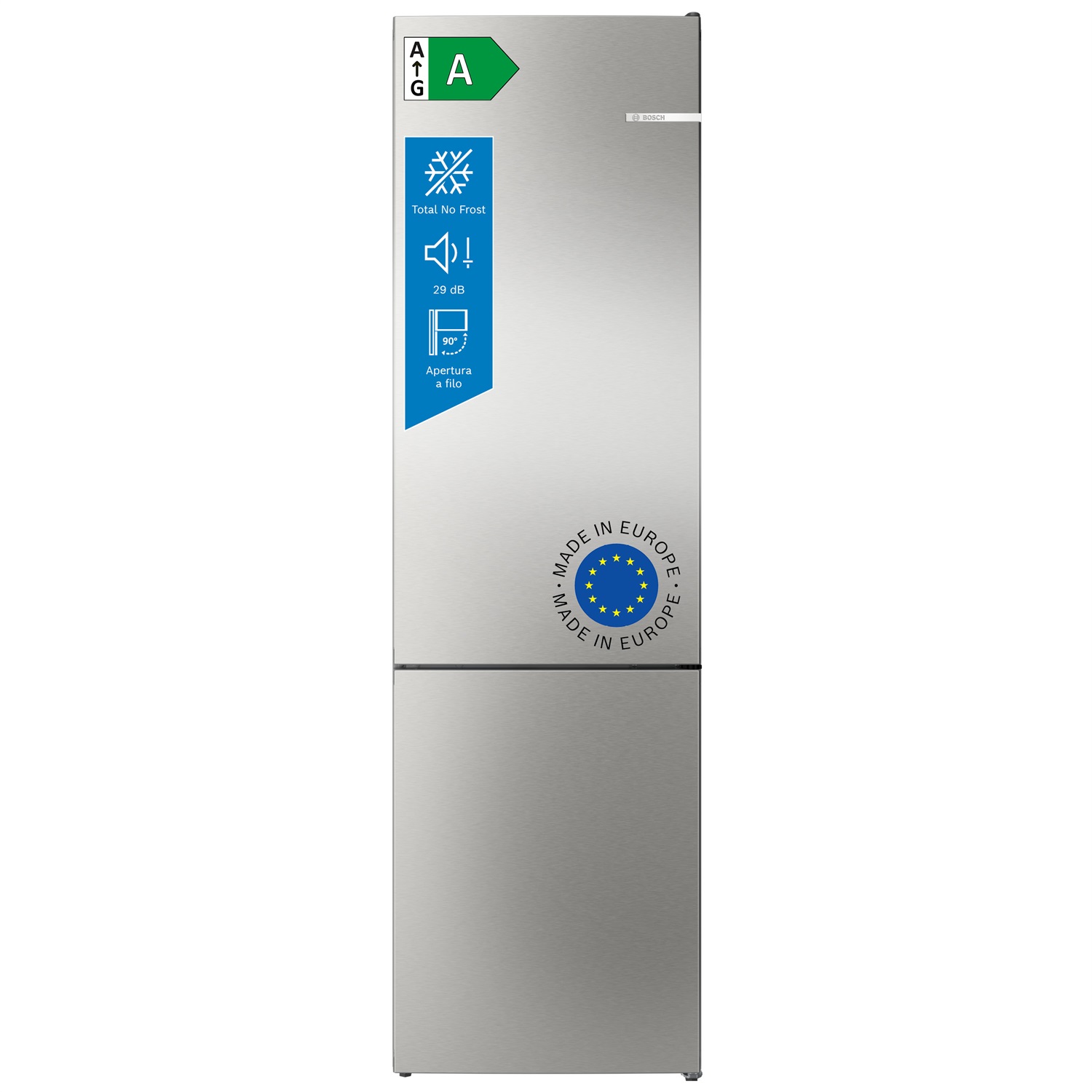 Bosch Serie 4 KGN392I1F Frigorifero Combinato da Libera Installazione 203 x 60 cm Acciaio Spazzolato Anti-Impronta Classe A Total No Frost VitaFresh XXL 363L