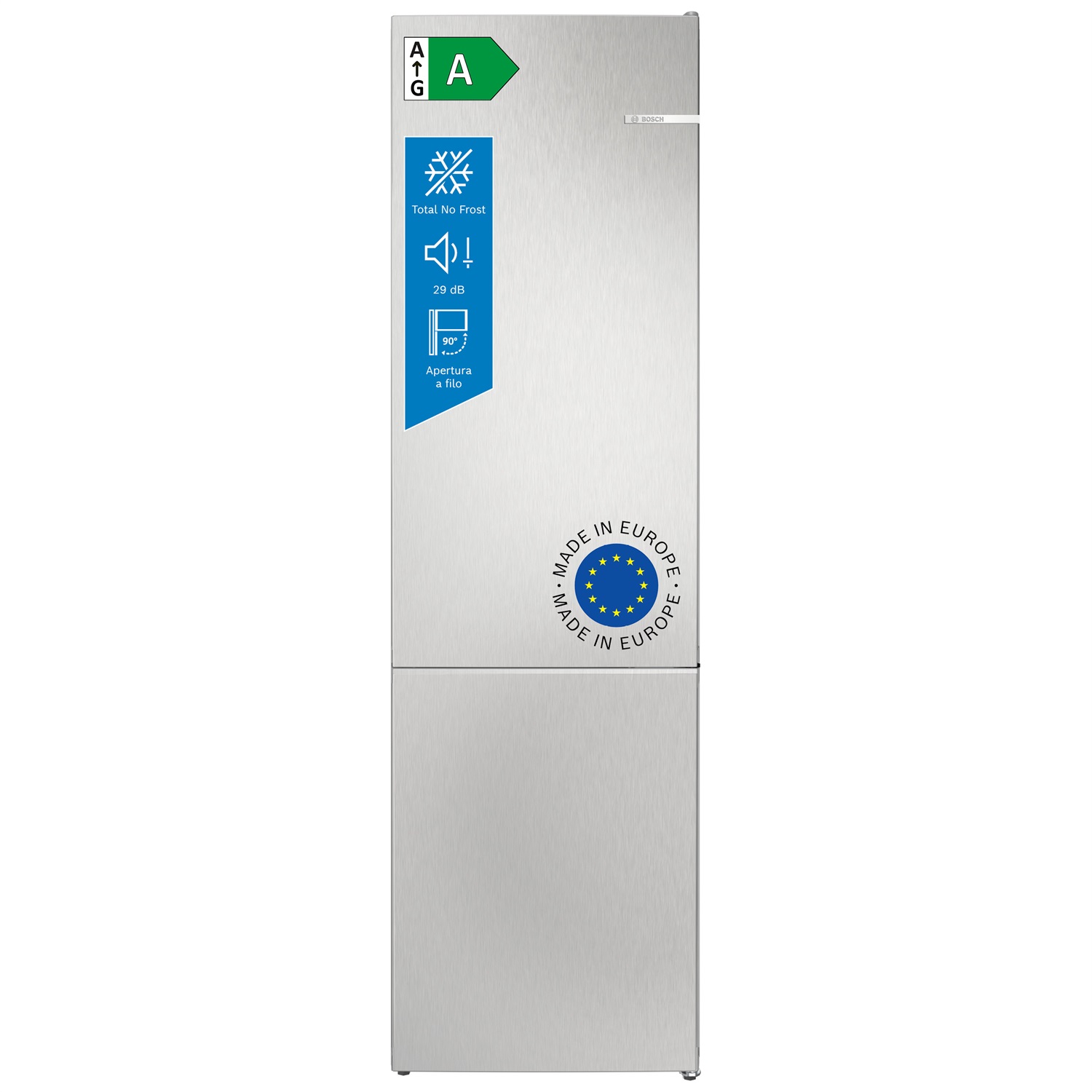 Bosch KGN392LAG Serie 4 Frigorifero Combinato da Libera Installazione 203 x 60 cm NoFrost VitaFresh XXL Acciaio Classe A