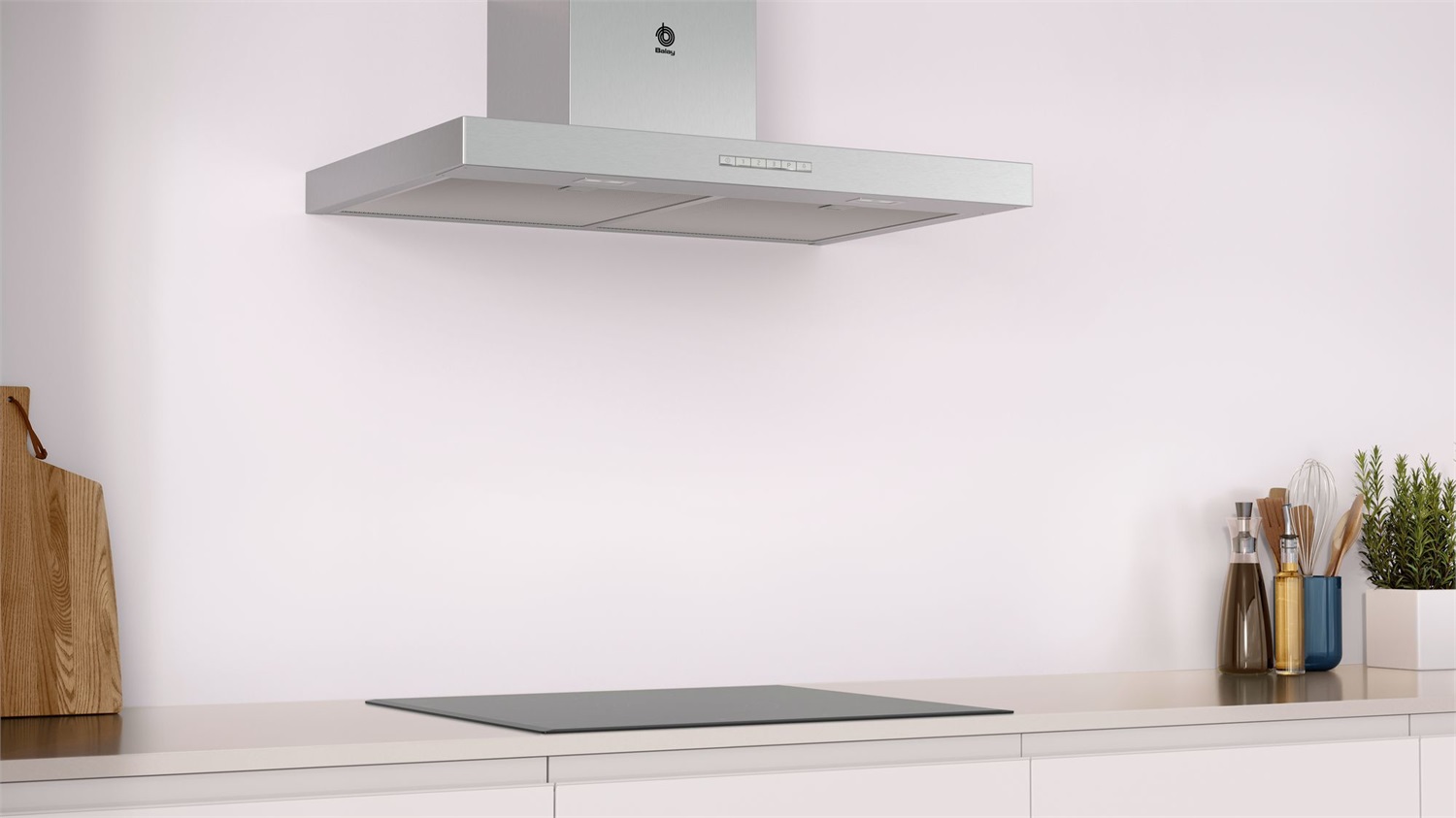 Balay 3BC077EX Cappa Aspirante a Parete 75 cm in Acciaio Inossidabile, 720 m³/h, 65 dB, 255 W, Classe A