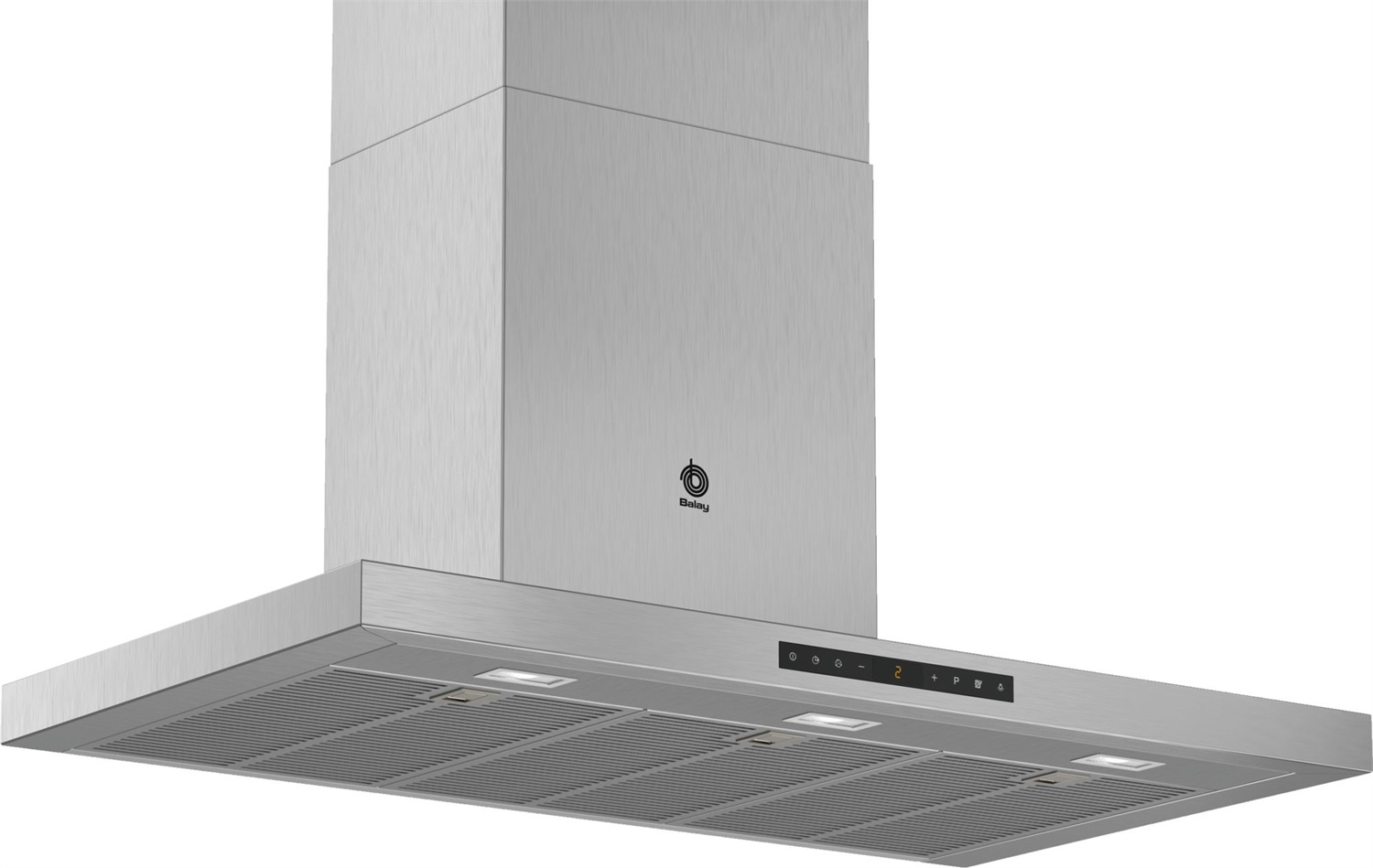 Balay 3BC998HX Cappa Aspirante a Parete 90 cm in Acciaio Inox 843 m³/h 160W A con Filtri Lavabili