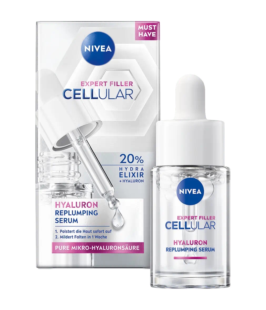 NIVEA Cellular Expert Filler Siero Ialuronico 15 ml - Leggero, Assorbimento Rapido, Allevia le Rughe